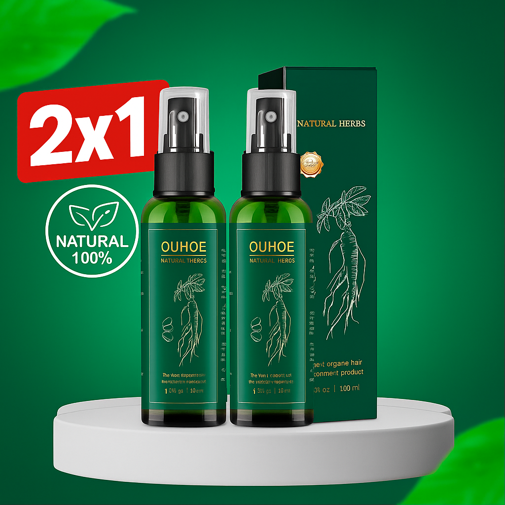 OUHOE™ | TÓNICO CAPILAR 100% NATURAL – FORTALECE, REGENERA Y NUTRE EL CABELLO DESDE LA RAIZ | OFERTA 2X1