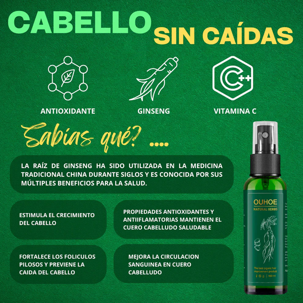OUHOE™ | TÓNICO CAPILAR 100% NATURAL – FORTALECE, REGENERA Y NUTRE EL CABELLO DESDE LA RAIZ | OFERTA 2X1